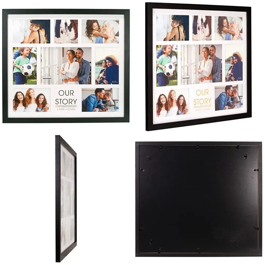 8 Opening Matted Our Story Lived + Loved Collage Wall Picture Frame Matte Quality MDF Wood Charcoal, Gray
8 Opening Matted Our Story Lived + Loved Collage Wall Picture Frame Matte Quality MDF Wood Charcoal, Gray