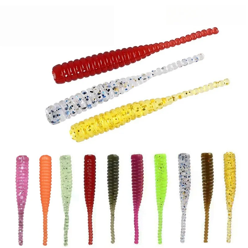 200pcs Mini Micro Tail Soft Bait Fishing Lure Silicone Worm 4cm Ajing Jerking Swimming Minnow For Bass Ice Rock Fish
200pcs Mini Micro Tail Soft Bait Fishing Lure Silicone Worm 4cm Ajing Jerking Swimming Minnow For Bass Ice Rock Fish