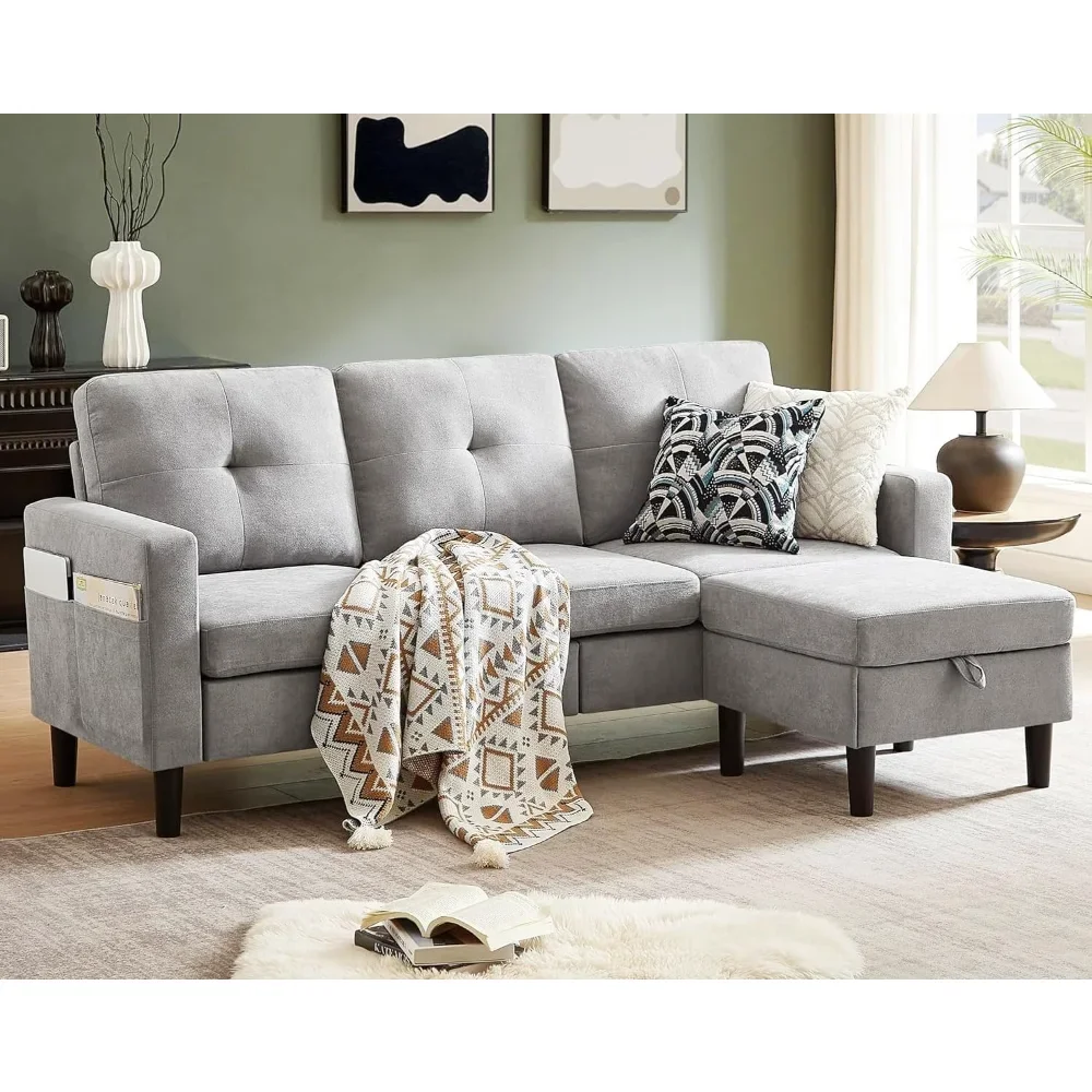 Living Room Sectional Sofa, Modular 3 Seater Sectional Sofa L Shape Sofa with Storage and Reversible Chaise, 79 Inch
Living Room Sectional Sofa, Modular 3 Seater Sectional Sofa L Shape Sofa with Storage and Reversible Chaise, 79 Inch