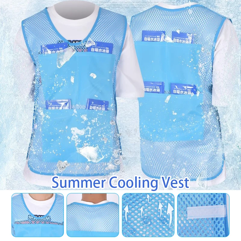 Unisex Cooling Vest Summer Outdoor Ice Pack Vest High Temperature Prevention Clothes Fishing Cycling Chef Ice Pack Vest
Unisex Cooling Vest Summer Outdoor Ice Pack Vest High Temperature Prevention Clothes Fishing Cycling Chef Ice Pack Vest