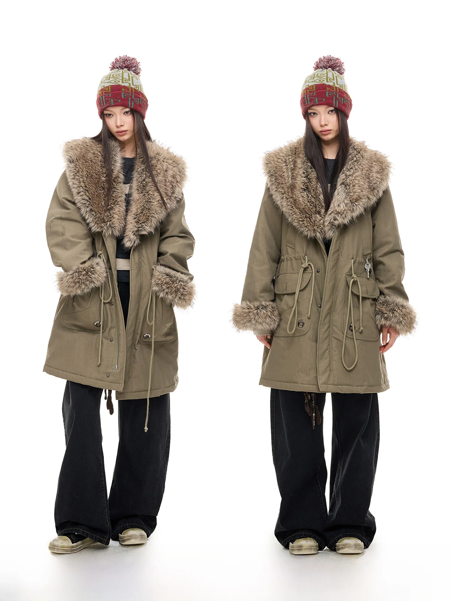 JIKOO Retro Cotton Jaet Women's Mid-Length Fur Collar Coat Thiened Cotton Padded Outerwear Vintage Sle Long Sve Zipp...
JIKOO Retro Cotton Jaet Women's Mid-Length Fur Collar Coat Thiened Cotton Padded Outerwear Vintage Sle Long Sve Zipp...