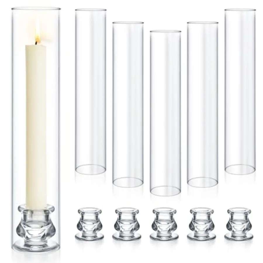 Set Hurricane Glass Candlestick Holders." Two Side Open Glass Candle Holders and 2.2" Taper Candlesticks Holder Bulk for Table
Set Hurricane Glass Candlestick Holders." Two Side Open Glass Candle Holders and 2.2" Taper Candlesticks Holder Bulk for Table