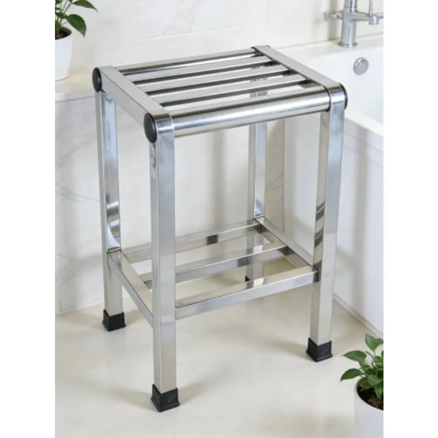 Tall Stainless Steel Shower Stool 18.11 H Waterproof Bath Chair for Shower Use Durable Black Seat for Shaving Pedicure Heavy Du
Tall Stainless Steel Shower Stool 18.11 H Waterproof Bath Chair for Shower Use Durable Black Seat for Shaving Pedicure Heavy Du