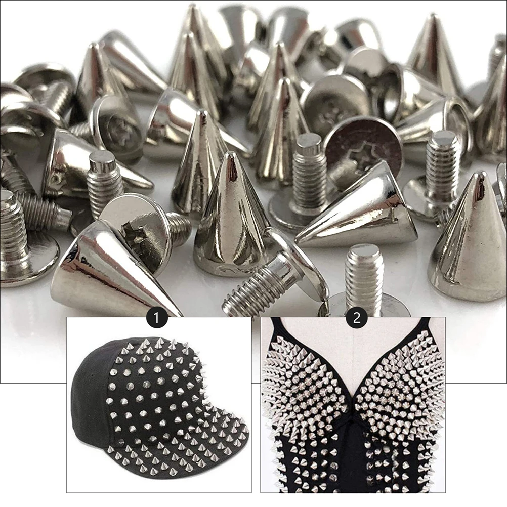 100 Sets Punk Rivets Screw Back Studs Spike Clothing Accessories DIY Craft Alloy Cone Strong Anti Rust Storage Box
100 Sets Punk Rivets Screw Back Studs Spike Clothing Accessories DIY Craft Alloy Cone Strong Anti Rust Storage Box