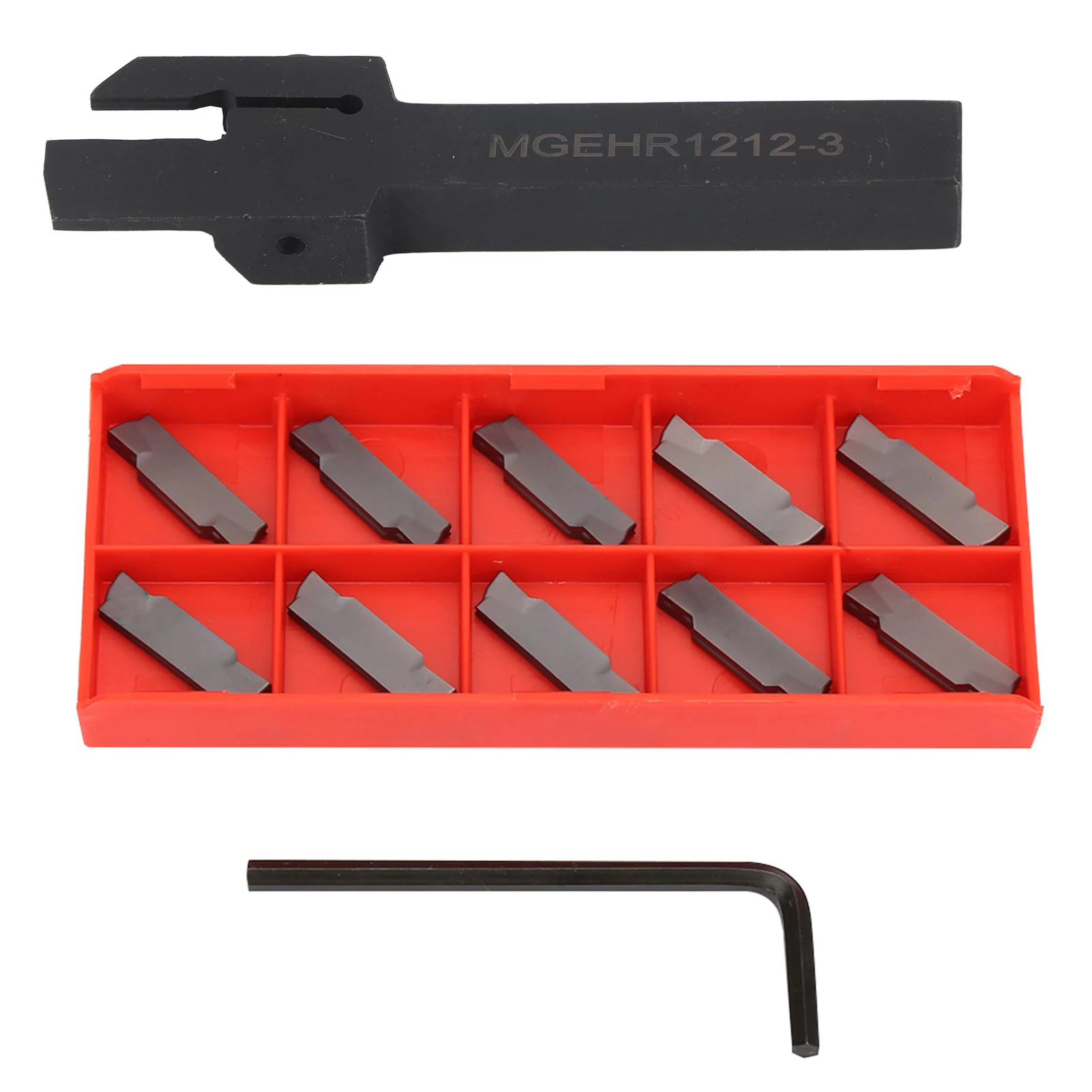 MGEHR1212-3 Lathe Cut Off Grooving Parting Tool Holder with 10pcs Inserts
MGEHR1212-3 Lathe Cut Off Grooving Parting Tool Holder with 10pcs Inserts