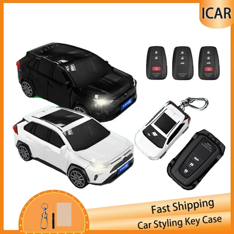 Креативный чехол для ключей Toyota Rav4, модель автомобиля для Toyota C-HR CHR Prius RAV 4 Camry Corolla, умный брелок для ключей с дистанционным управлением
Креативный чехол для ключей Toyota Rav4, модель автомобиля для Toyota C-HR CHR Prius RAV 4 Camry Corolla, умный брелок для ключей с дистанционным управлением