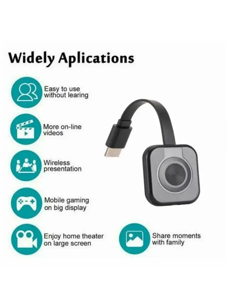 WiFi Display Adapter for Screen Mirroring Enjoy Movies Games & Work
WiFi Display Adapter for Screen Mirroring Enjoy Movies Games & Work