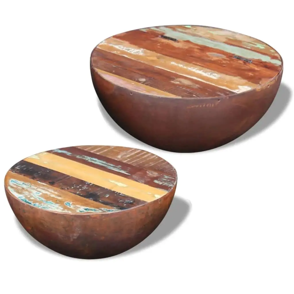 Reclaimed Wood Two-Piece Bowl Shaped Coffee Table Set - Stylish and Durable Living Room Furniture
Reclaimed Wood Two-Piece Bowl Shaped Coffee Table Set - Stylish and Durable Living Room Furniture