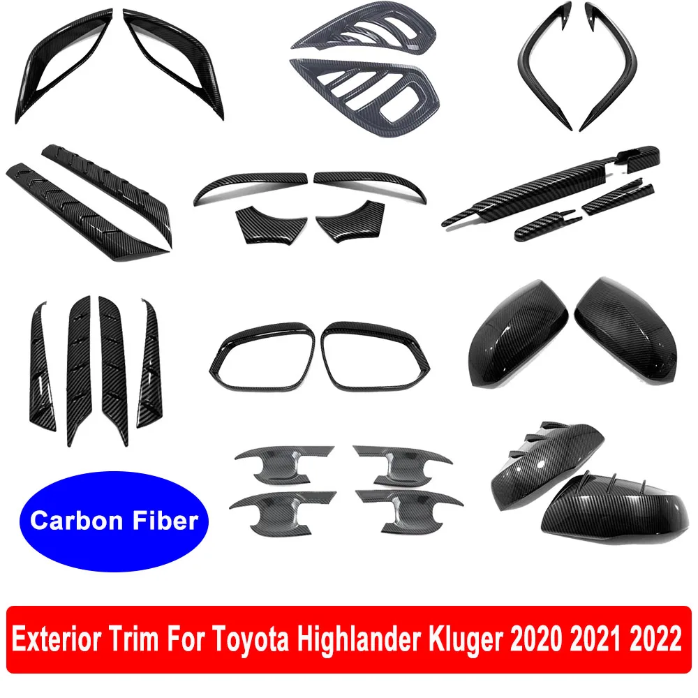 Carbon Fiber Exterior Trim Front Fog Light Rearview Mirror Cover Frame For Toyota Highlander Kluger 2020 2021 2023 2024 2025+
Carbon Fiber Exterior Trim Front Fog Light Rearview Mirror Cover Frame For Toyota Highlander Kluger 2020 2021 2023 2024 2025+