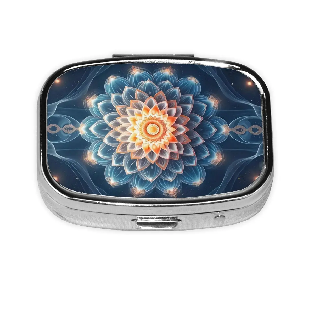 Персонализированная винтажная квадратная коробка для таблеток с мандалой, красочный цветочный узор, мини-металлический органайзер для таблеток, аптечка, диспенсер 
Персонализированная винтажная квадратная коробка для таблеток с мандалой, красочный цветочный узор, мини-металлический органайзер для таблеток, аптечка, диспенсер