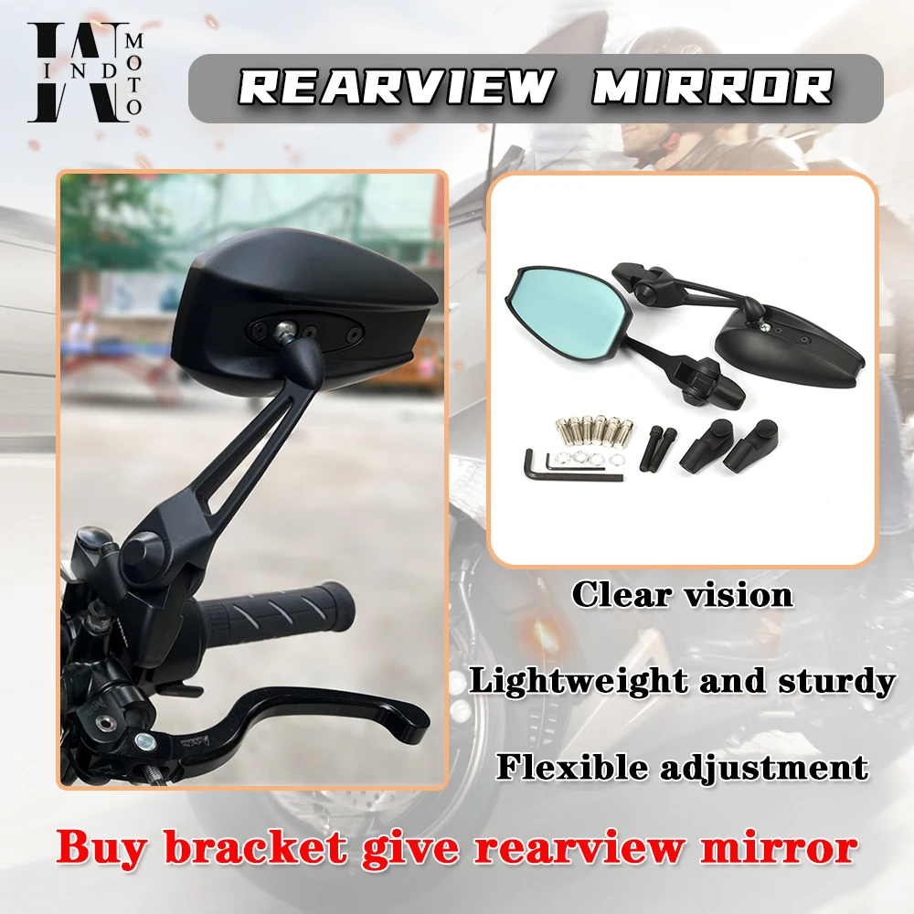 Motorcycle universal adjustable aluminum alloy rearview mirror Hot-selling models general
Motorcycle universal adjustable aluminum alloy rearview mirror Hot-selling models general