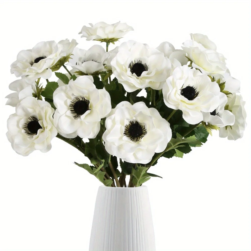 6 Pcs Artificial Anemone Full Blooming Flower Bushes 20.5" Faux Flowers Silk Flowers with Stems Realistic Fake Flowers for Decor
6 Pcs Artificial Anemone Full Blooming Flower Bushes 20.5" Faux Flowers Silk Flowers with Stems Realistic Fake Flowers for Decor