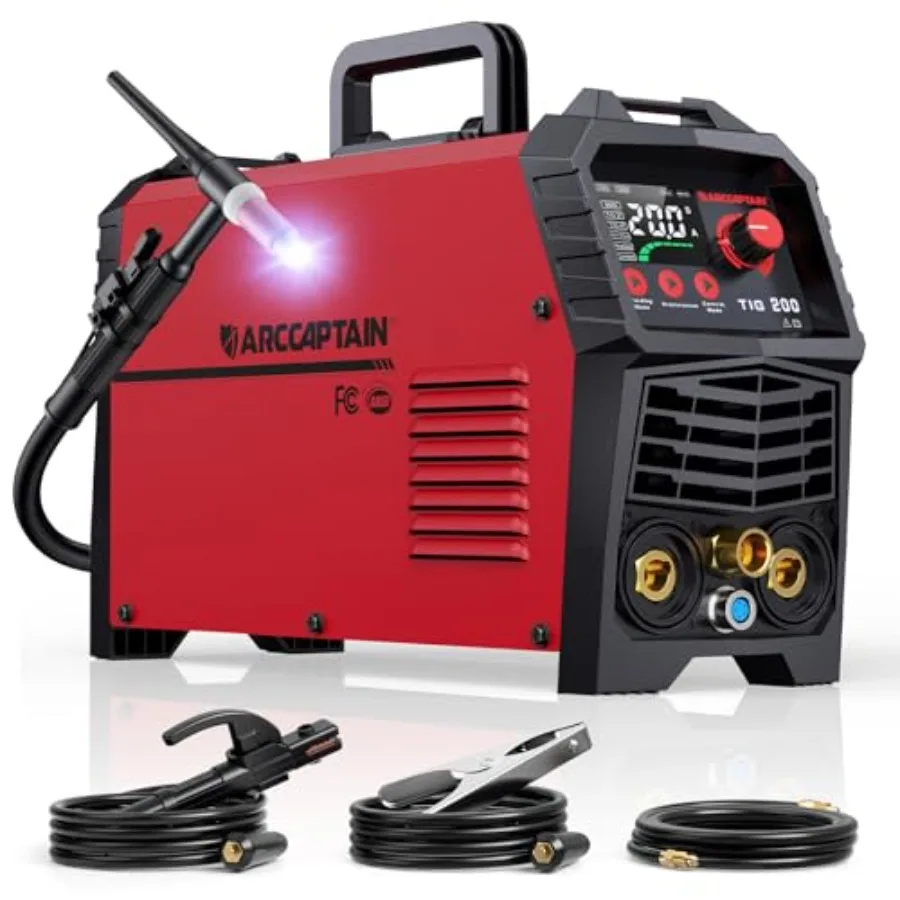 TIG Welder 200A High Frequency 110v/220v Dual Voltage TIG/Stick/Arc 2 in 1 Welding Machine with LED Digital Display
TIG Welder 200A High Frequency 110v/220v Dual Voltage TIG/Stick/Arc 2 in 1 Welding Machine with LED Digital Display