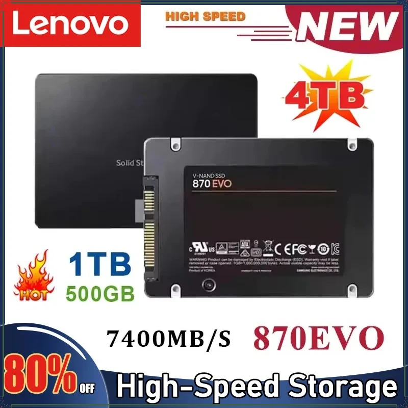 Lenovo 1TB2TB4TB Solid State Disk SSD 870 EVO Internal HDD Hard Drive Sata3 2.5 Inch For Laptop Microcomputer Desktop
Lenovo 1TB2TB4TB Solid State Disk SSD 870 EVO Internal HDD Hard Drive Sata3 2.5 Inch For Laptop Microcomputer Desktop