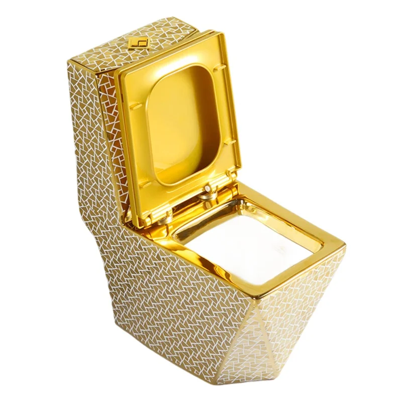 Алмазный квадратный золотой унитаз для отеля B & B Club KTV Бар Ванная комната Позолоченный цветной художественный туалет
Алмазный квадратный золотой унитаз для отеля B & B Club KTV Бар Ванная комната Позолоченный цветной художественный туалет