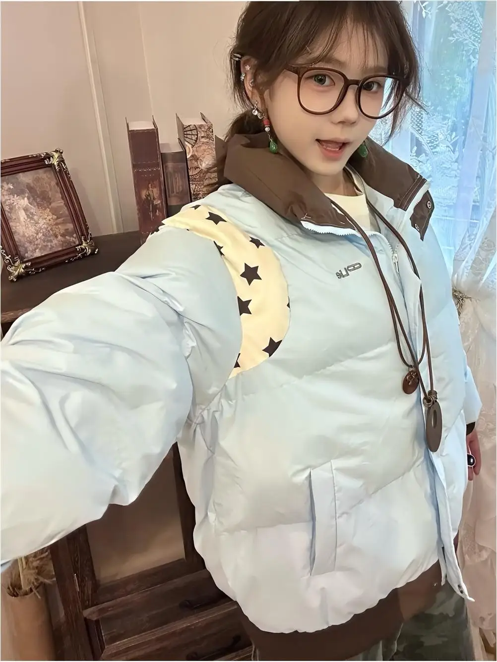 Color Block Cotton Jacket Women's Short Loose Fit Stand Collar Winter Coat Sweet Style Japanese Trend Regular Sleeve Long Zipper
Color Block Cotton Jacket Women's Short Loose Fit Stand Collar Winter Coat Sweet Style Japanese Trend Regular Sleeve Long Zipper