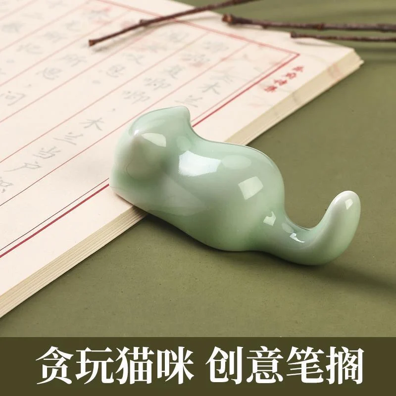 Ceramic Pen Holder Creative Cat, Calligraphy Pen Holder Multifunctional Paperweight
Ceramic Pen Holder Creative Cat, Calligraphy Pen Holder Multifunctional Paperweight