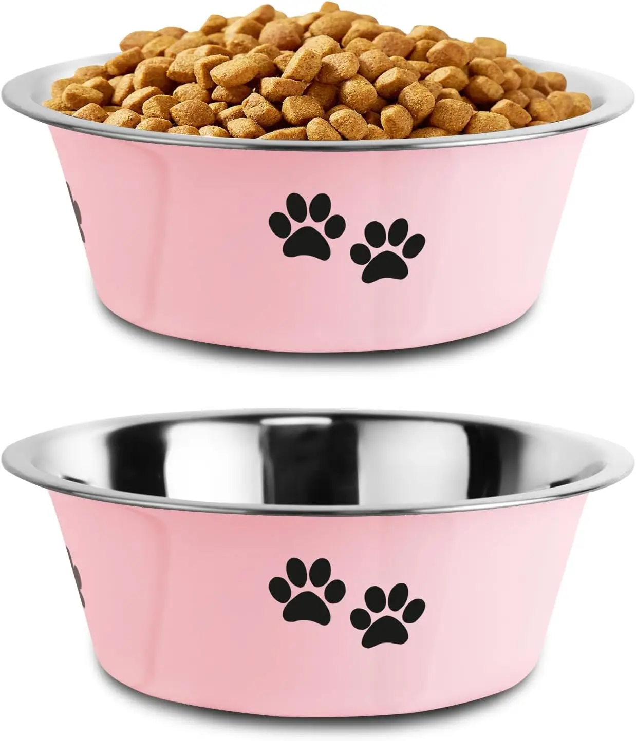 Stainless Steel Dog Bowls, Nonslip Rubber Bottom, No Spill, 29 oz, Pink
Stainless Steel Dog Bowls, Nonslip Rubber Bottom, No Spill, 29 oz, Pink