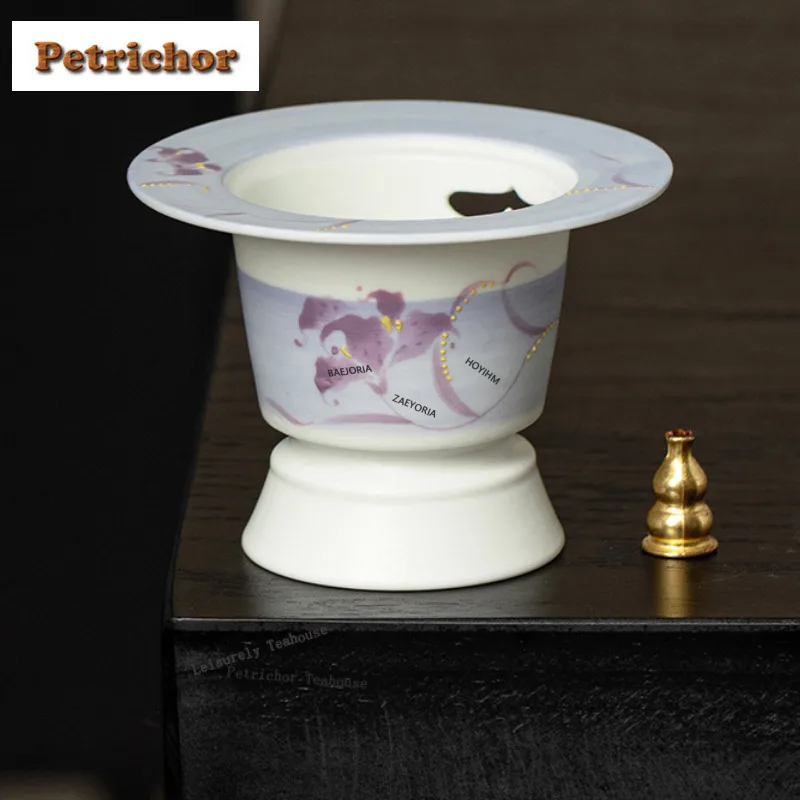 Hand-painted Purple Iris Flower Incense Holder Mist Smoking Steamers Incense Burners Consecrate Censer Buddhism Decoration
Hand-painted Purple Iris Flower Incense Holder Mist Smoking Steamers Incense Burners Consecrate Censer Buddhism Decoration