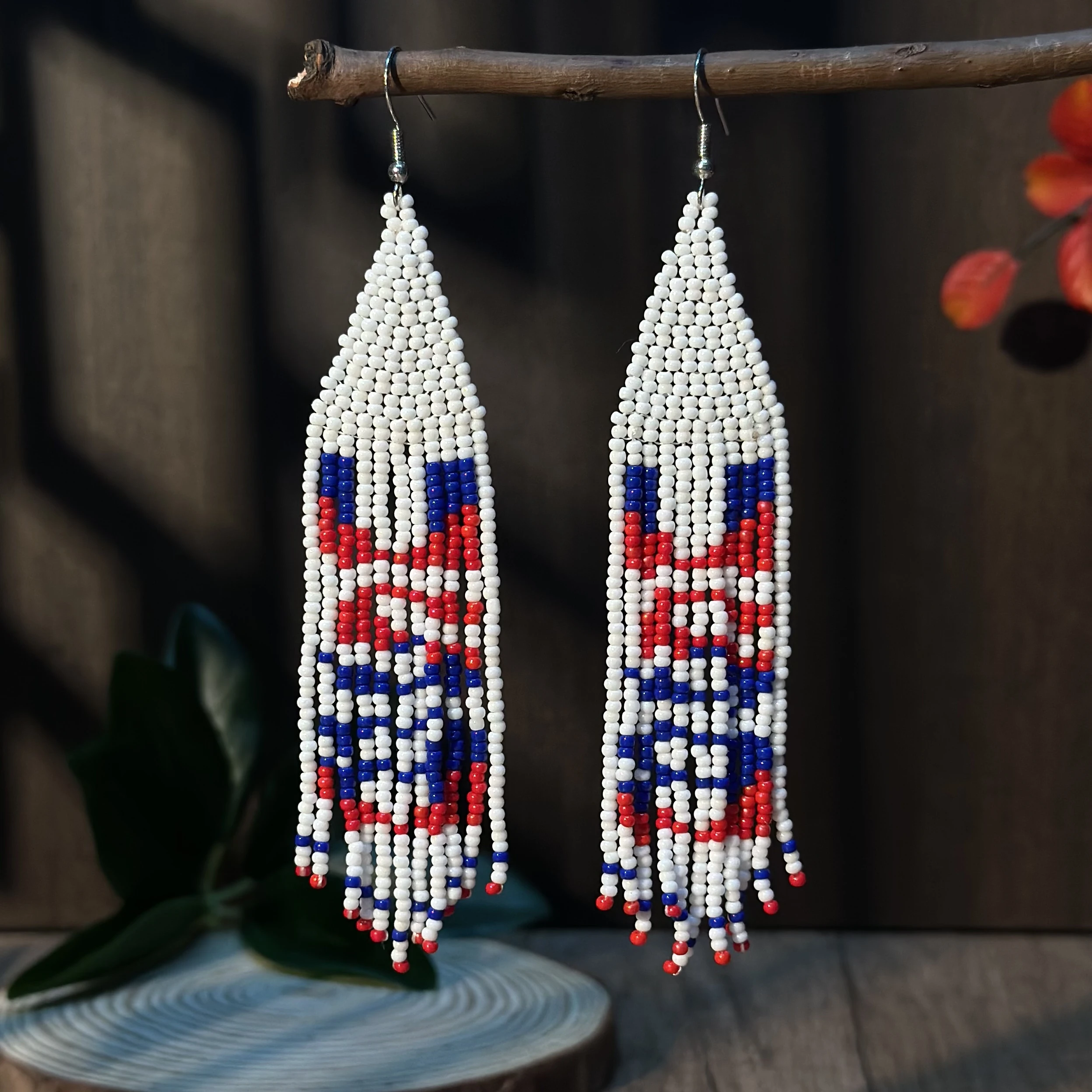 USA letter creative inspiration design bead earrings Bohemian style seed bead tassel earrings are the perfect gift for women
USA letter creative inspiration design bead earrings Bohemian style seed bead tassel earrings are the perfect gift for women