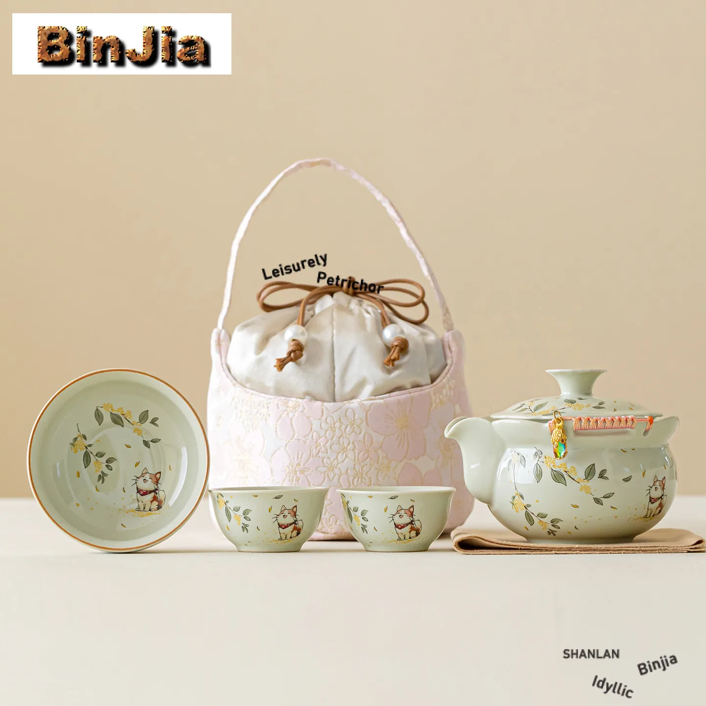 Ручная роспись, османтус, котенок, дорожный чайный сервиз, набор, эстетический 1 горшок, 3 чашки, органайзер для чайника, портативные сумки для кемпинга, ремесло
Ручная роспись, османтус, котенок, дорожный чайный сервиз, набор, эстетический 1 горшок, 3 чашки, органайзер для чайника, портативные сумки для кемпинга, ремесло