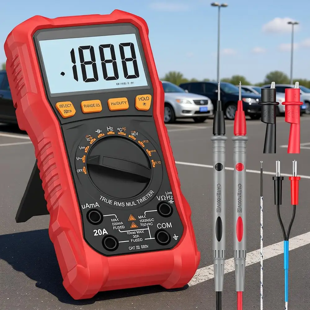 Цифровой мультиметр с автоматическим выбором диапазона, функциями NCV, измерением напряжения (под напряжением/температура), измерением напряжения переменного/постоянного тока, проверкой целостности цепи и диодов
Цифровой мультиметр с автоматическим выбором диапазона, функциями NCV, измерением напряжения (под напряжением/температура), измерением напряжения переменного/постоянного тока, проверкой целостности цепи и диодов