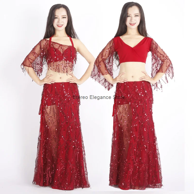 Halloween Belly Dance Costumes Sequins Tassels Ethnic Costumes Female Performance Costume Performance Crop Top
Halloween Belly Dance Costumes Sequins Tassels Ethnic Costumes Female Performance Costume Performance Crop Top