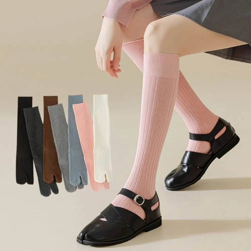 Fashion Knitted Two Toe Stockings Thin Knee High Separate Toe Socks Solid Color Harajuku Mid-tube Stocking Women Lolita
Fashion Knitted Two Toe Stockings Thin Knee High Separate Toe Socks Solid Color Harajuku Mid-tube Stocking Women Lolita