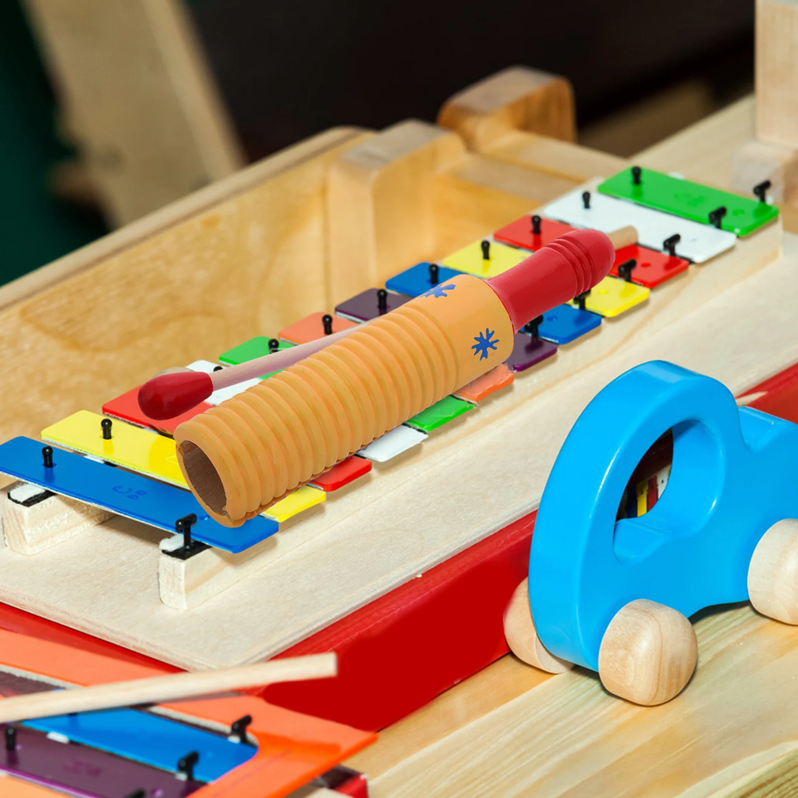 Orff Instrument Wooden Guiro Rubber Kids Accessories Vibrant Colors Durable Wood Montessori Music Toys Percussion Instrument Set
Orff Instrument Wooden Guiro Rubber Kids Accessories Vibrant Colors Durable Wood Montessori Music Toys Percussion Instrument Set