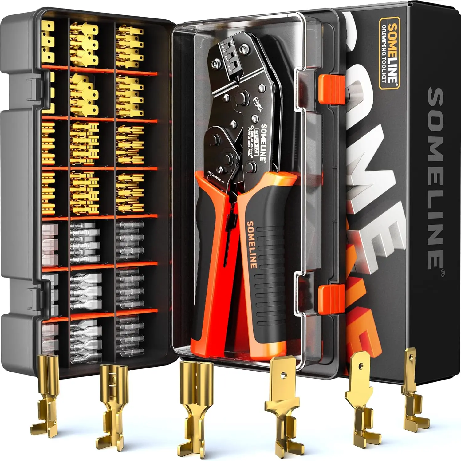 Набор инструментов для обжима разъемов с открытыми клеммами 2,8/4,8/6,3 мм, неизолированные клеммы для разъединения AWG 24-14, обжимные клещи
Набор инструментов для обжима разъемов с открытыми клеммами 2,8/4,8/6,3 мм, неизолированные клеммы для разъединения AWG 24-14, обжимные клещи