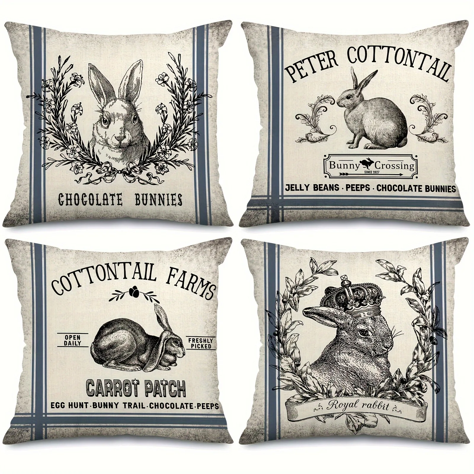 Easter decoration pillow cover, crown rabbit pattern design, sofa cushion cover, country farmhouse home room decoration
Easter decoration pillow cover, crown rabbit pattern design, sofa cushion cover, country farmhouse home room decoration