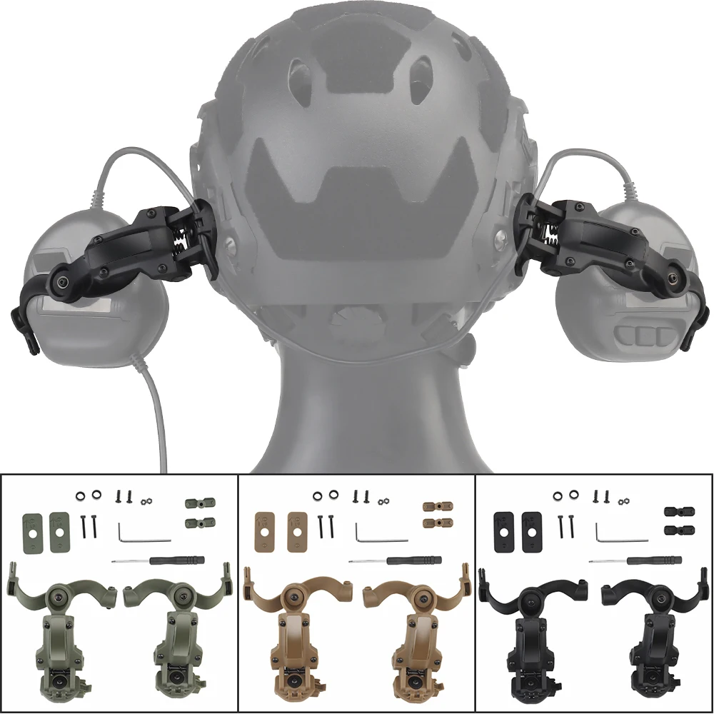 Shooting Headset Bracket Kit Multi-angle Rotation Helmet Rail Adapter Fit OPS Core ARC and Team Wendy M-LOK Rail Headphone Mount
Shooting Headset Bracket Kit Multi-angle Rotation Helmet Rail Adapter Fit OPS Core ARC and Team Wendy M-LOK Rail Headphone Mount