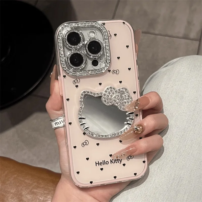 Cute Cartoon Sanrio Hello Kitty 3D Bow Bling Glitter Makeup Mirror Phone Case For iPhone 17 16 15 14 13 12 11 Pro Max Cover
Cute Cartoon Sanrio Hello Kitty 3D Bow Bling Glitter Makeup Mirror Phone Case For iPhone 17 16 15 14 13 12 11 Pro Max Cover