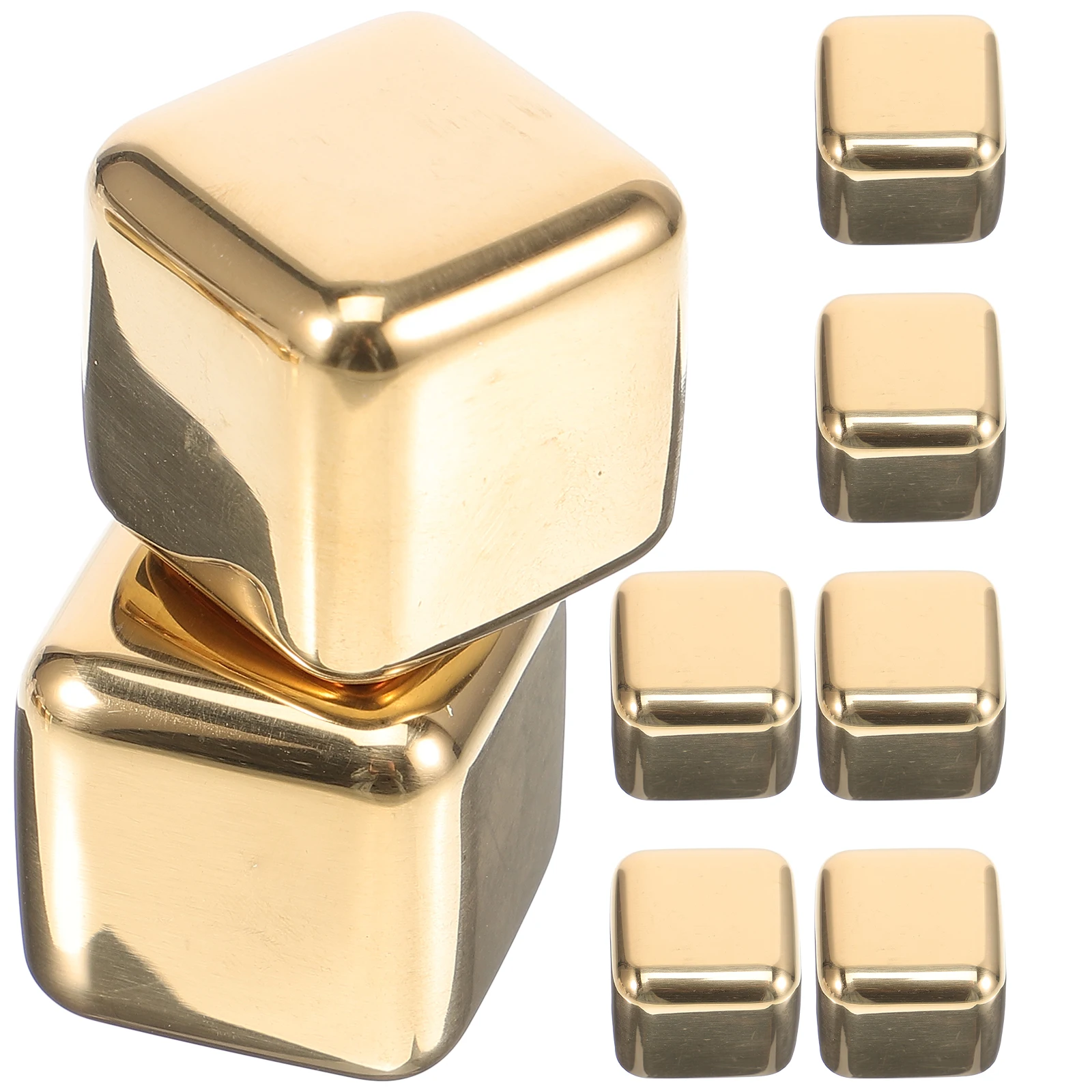 8pcs Stainless Steel Reusable Stones Smooth Not Break For Home Bar Cafe Office Use Whiskey Cube Drink Ice Cubes
8pcs Stainless Steel Reusable Stones Smooth Not Break For Home Bar Cafe Office Use Whiskey Cube Drink Ice Cubes