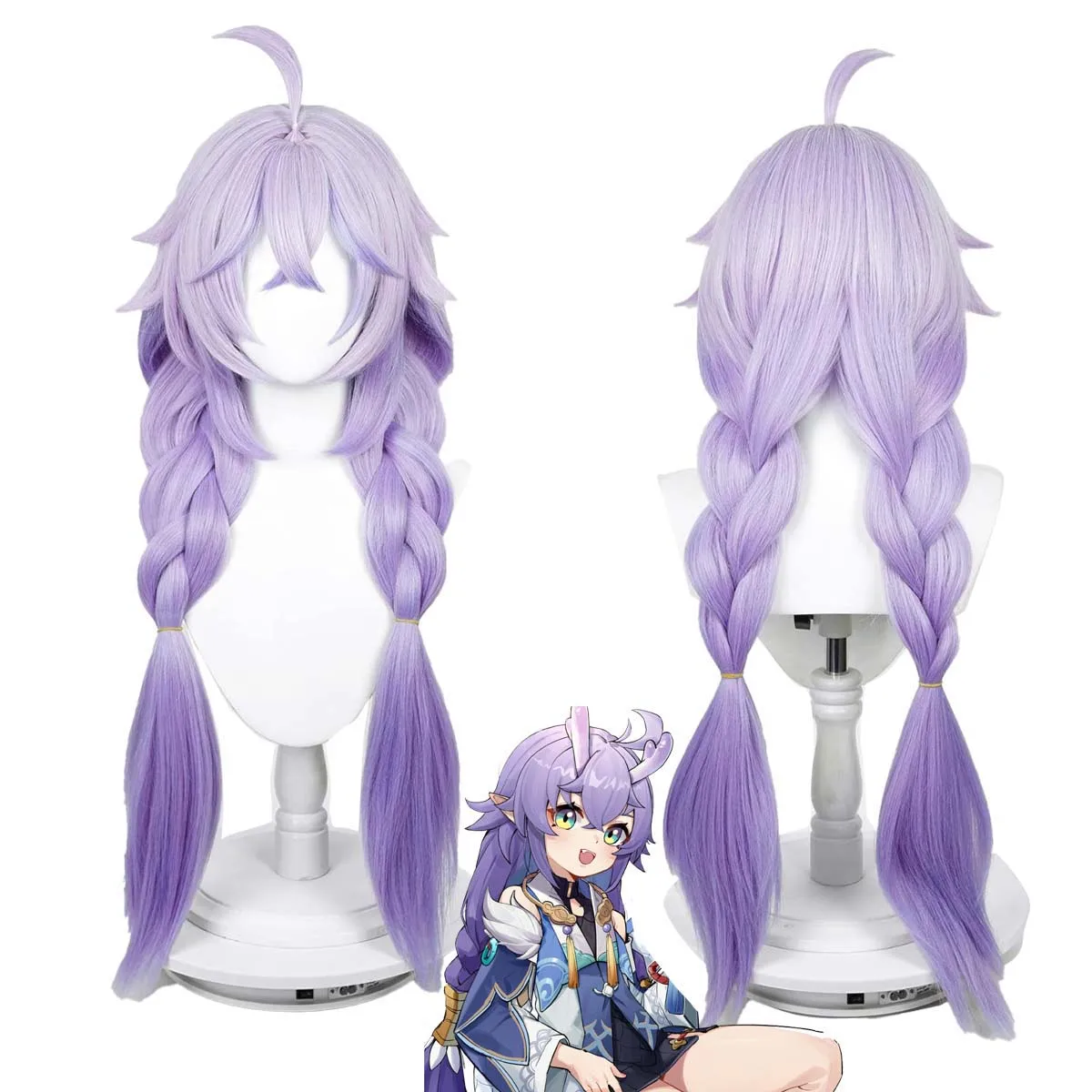 Игра Косплей Honkai Star Rail Bailu Длинные синтетические волосы Ombre Фиолетовый парик с градиентом
Игра Косплей Honkai Star Rail Bailu Длинные синтетические волосы Ombre Фиолетовый парик с градиентом