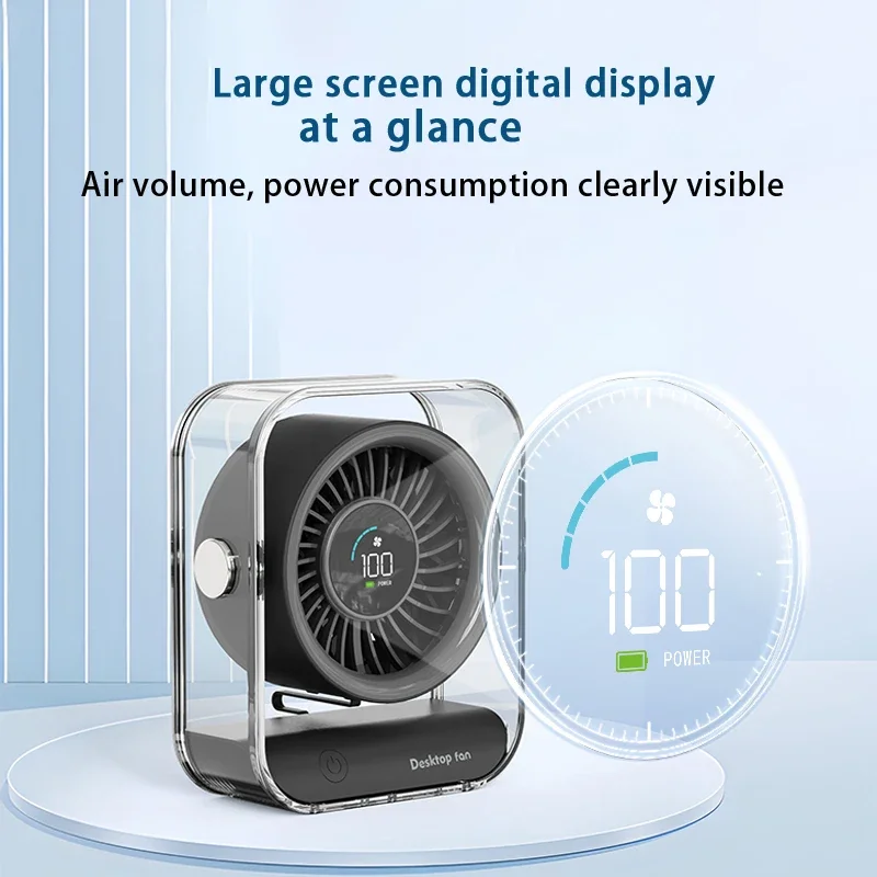 Home Desktop Standing Electric Fan Adjustable Angle Digital Display Smart Portable Rechargeable Usb Small Fan For Daily Use
Home Desktop Standing Electric Fan Adjustable Angle Digital Display Smart Portable Rechargeable Usb Small Fan For Daily Use
