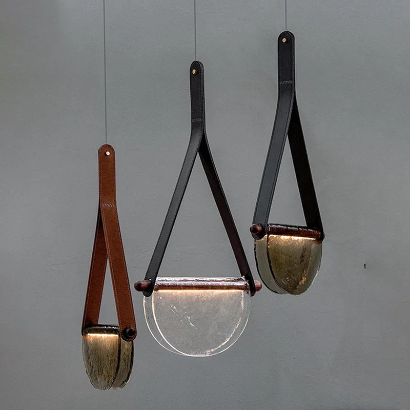 Leather chandelier post-modern simple dining room living room bedroom study light luxury glass decorative lamps
Leather chandelier post-modern simple dining room living room bedroom study light luxury glass decorative lamps