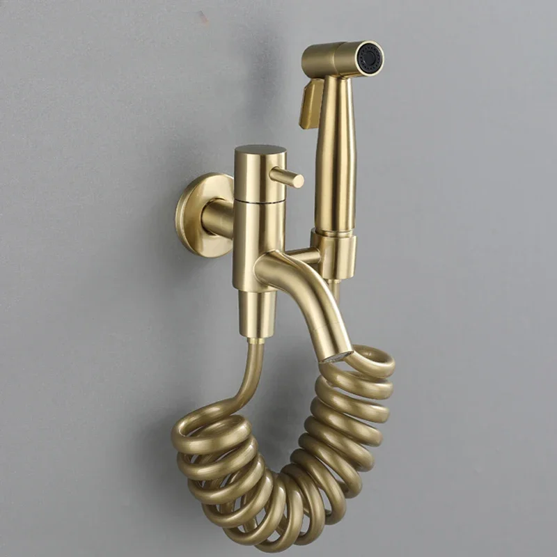 two ways Bidet Sprayer Faucet Stainless Steel Toilet Bidet Sprayer brushed Gold Douche Kit Shattaf Copper Valve Jet Set
two ways Bidet Sprayer Faucet Stainless Steel Toilet Bidet Sprayer brushed Gold Douche Kit Shattaf Copper Valve Jet Set