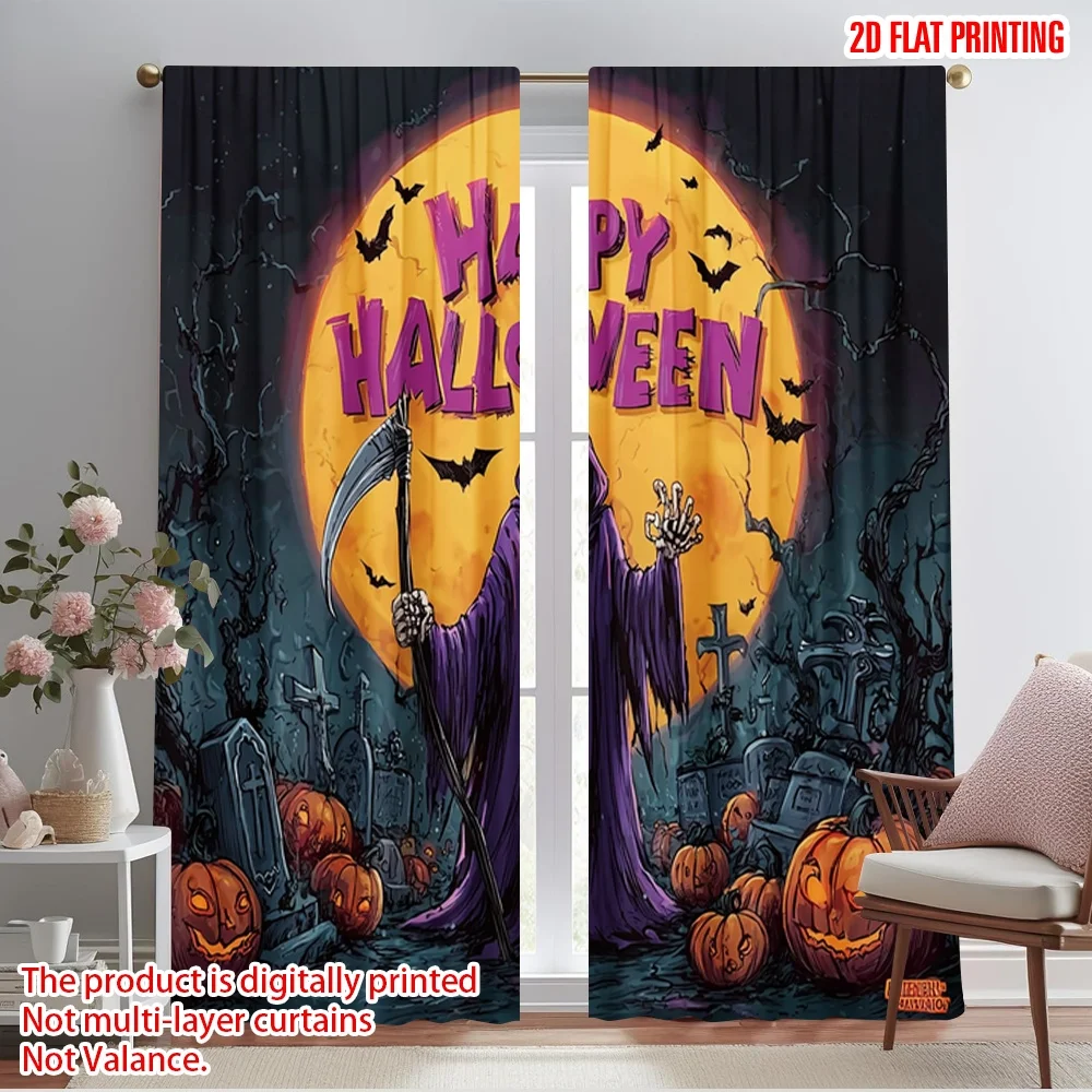 2pcs,2D plane printing Curtains&Window Treatment Halloween Frightfest 2D Flat Versatile 100% Polyester (without rod) Room Decor
2pcs,2D plane printing Curtains&Window Treatment Halloween Frightfest 2D Flat Versatile 100% Polyester (without rod) Room Decor