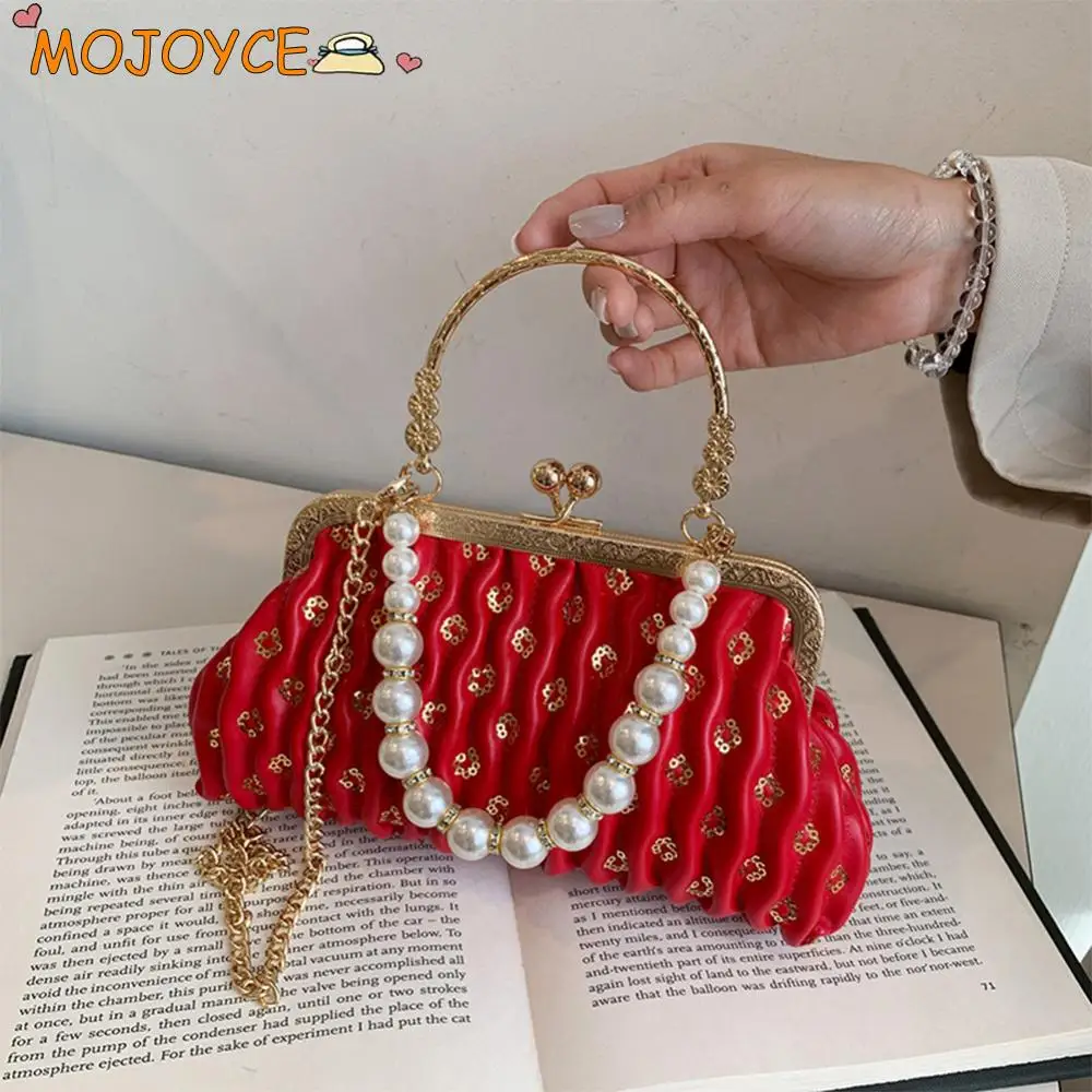 Women's PU Leather Crossbody Bags with Chain Vintage Pearl Dinner Bags Kiss Lock Design Clutch Purses Wedding Party Banquet Bags
Women's PU Leather Crossbody Bags with Chain Vintage Pearl Dinner Bags Kiss Lock Design Clutch Purses Wedding Party Banquet Bags