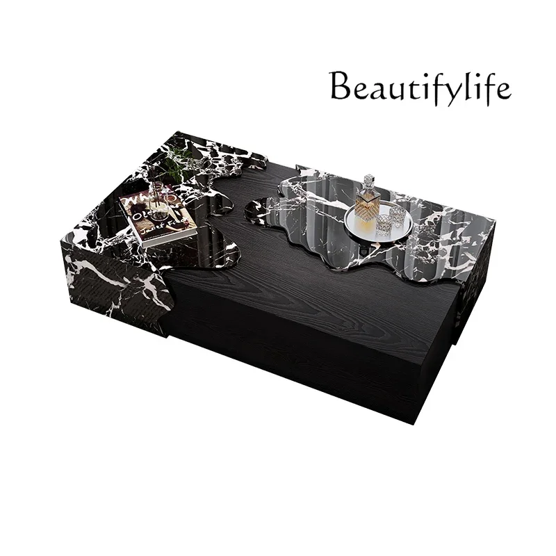 Marble coffee table small apartment high-end Italian minimalist light luxury rectangular designer art
Marble coffee table small apartment high-end Italian minimalist light luxury rectangular designer art