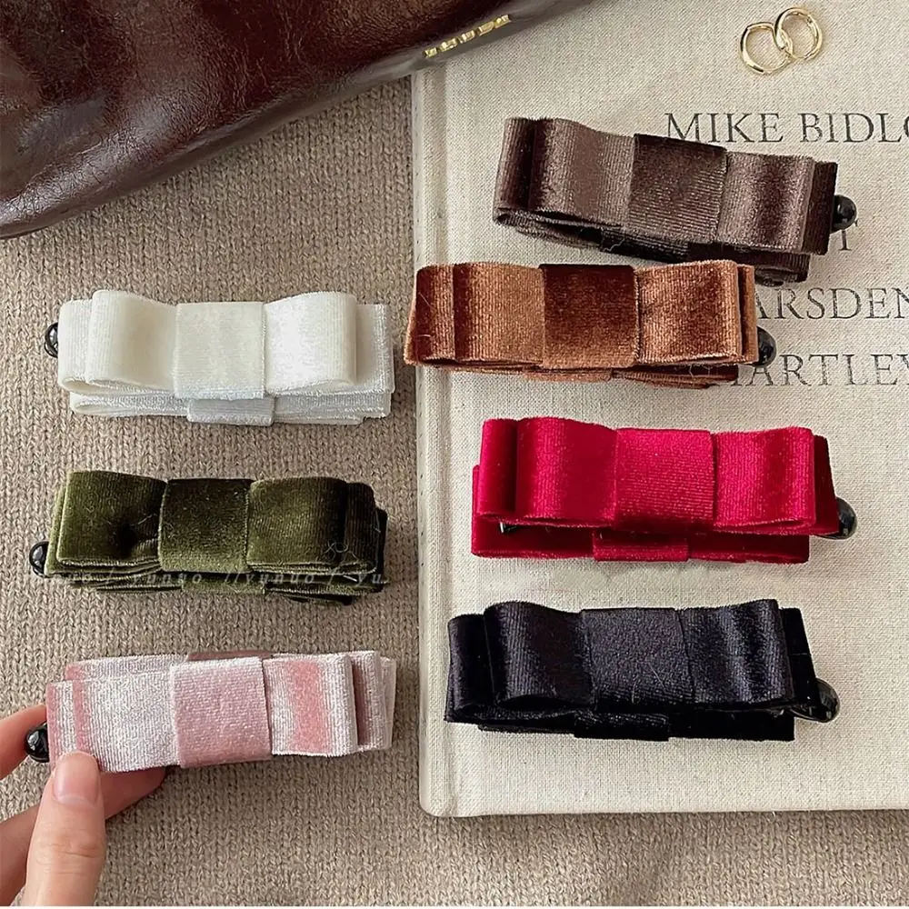 Cloth Red Velvet Bow Hair Clip Black Hair Clips Bowknot Banana Clip Korean Style Vintage Bow Vertical Clip Autumn and Winter
Cloth Red Velvet Bow Hair Clip Black Hair Clips Bowknot Banana Clip Korean Style Vintage Bow Vertical Clip Autumn and Winter