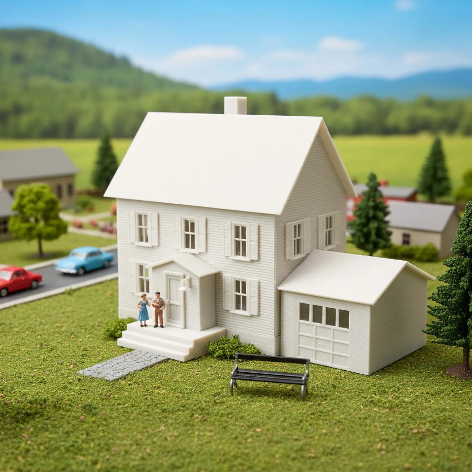 Evemodel HO Scale 1:87 Model Dwelling House Kit White Not-built Architectural Building
Evemodel HO Scale 1:87 Model Dwelling House Kit White Not-built Architectural Building