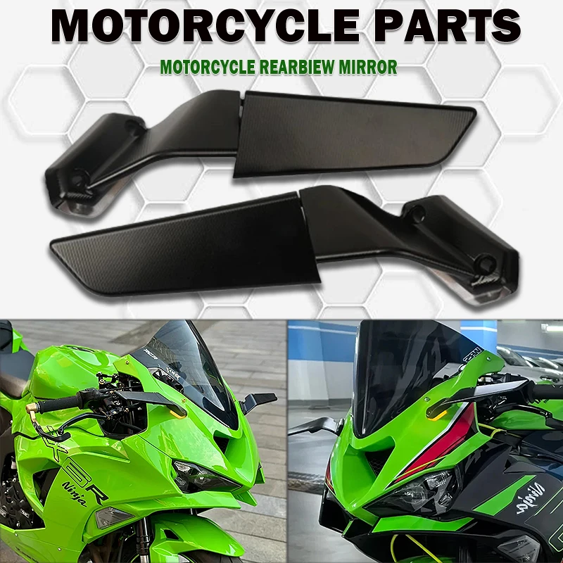 New Motorcycles Rear View Mirrors with Adjustable LED Lights Mirrors Accessories For Kawasaki Ninja 636 ZX6R 2019-2024 2022 2023
New Motorcycles Rear View Mirrors with Adjustable LED Lights Mirrors Accessories For Kawasaki Ninja 636 ZX6R 2019-2024 2022 2023