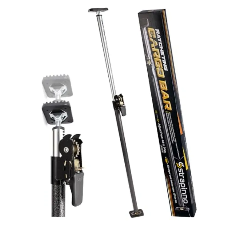 Ratcheting Cargo Bar 44-74, Non-Slip Truck Bed Divider for Pickup Trucks, Steel Tube, Black, Easy Setup Adjustable Stabilizer
Ratcheting Cargo Bar 44-74, Non-Slip Truck Bed Divider for Pickup Trucks, Steel Tube, Black, Easy Setup Adjustable Stabilizer