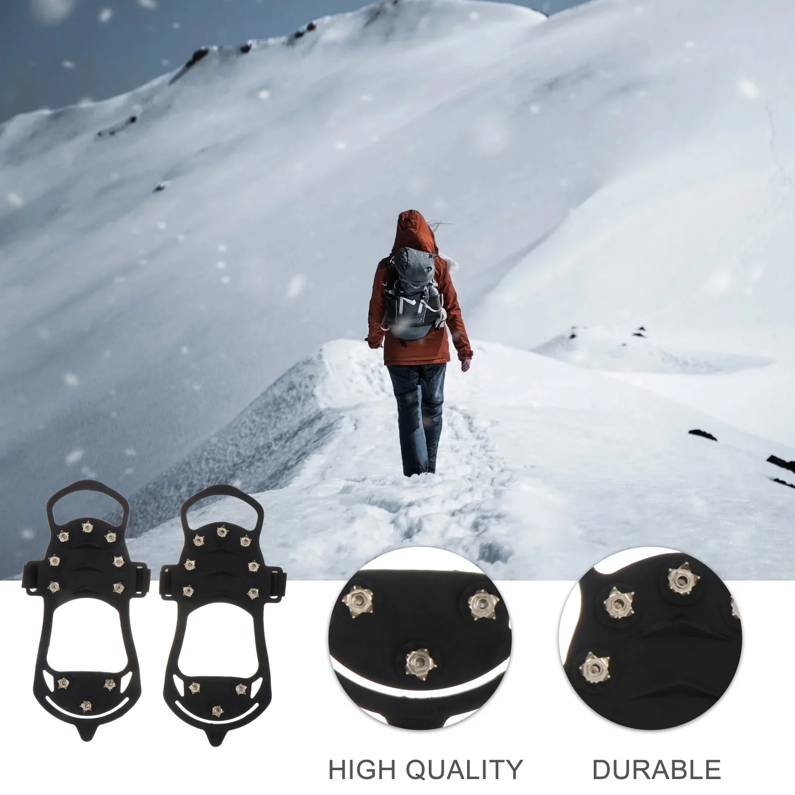 Anti-slip Shoe Cover Ice Claws Cleats for Shoes and Boots Grippers Snow Splint Metal Mountain Crampons
Anti-slip Shoe Cover Ice Claws Cleats for Shoes and Boots Grippers Snow Splint Metal Mountain Crampons