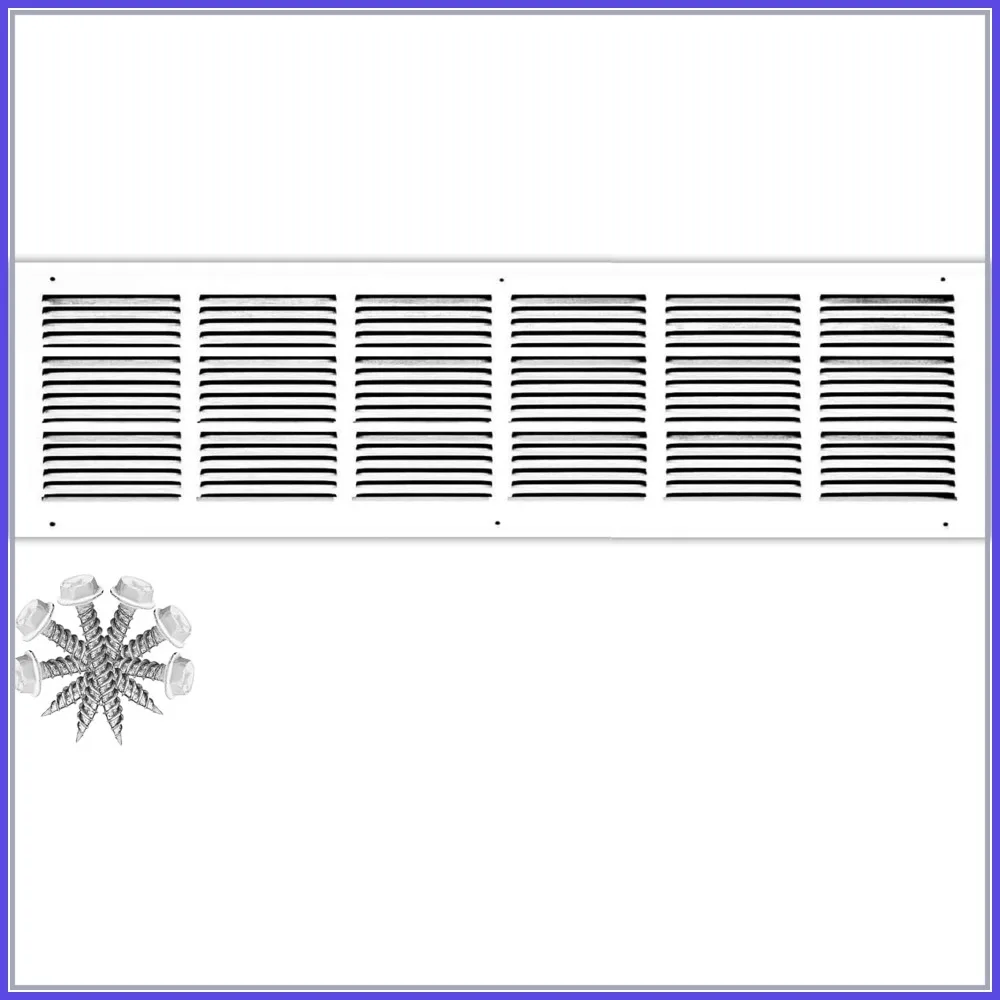 32x8 Return Air Vent Cover Grille for Wall/Ceiling Duct Opening - Flat Stamped Steel, White, 33.75"x9.75"
32x8 Return Air Vent Cover Grille for Wall/Ceiling Duct Opening - Flat Stamped Steel, White, 33.75"x9.75"