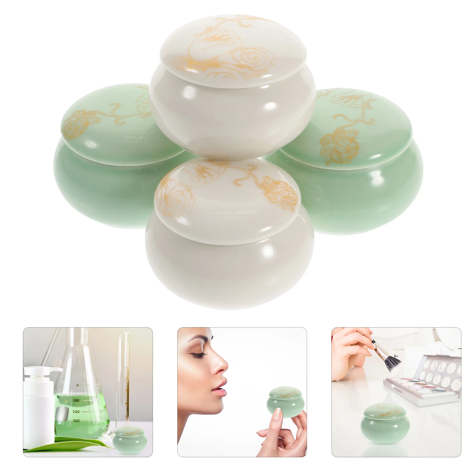 4 Pcs Lipstick Jar Cosmetics Dispenser Bottles Ceramics Jars Pots Makeup Containers Rouge
4 Pcs Lipstick Jar Cosmetics Dispenser Bottles Ceramics Jars Pots Makeup Containers Rouge