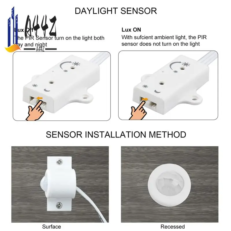 A44Z-Motion Sensor LED Stair Pixel Lights Controller RGB LED Controller With Daylight Sensor Stair Lighting Controller Easy To U
A44Z-Motion Sensor LED Stair Pixel Lights Controller RGB LED Controller With Daylight Sensor Stair Lighting Controller Easy To U