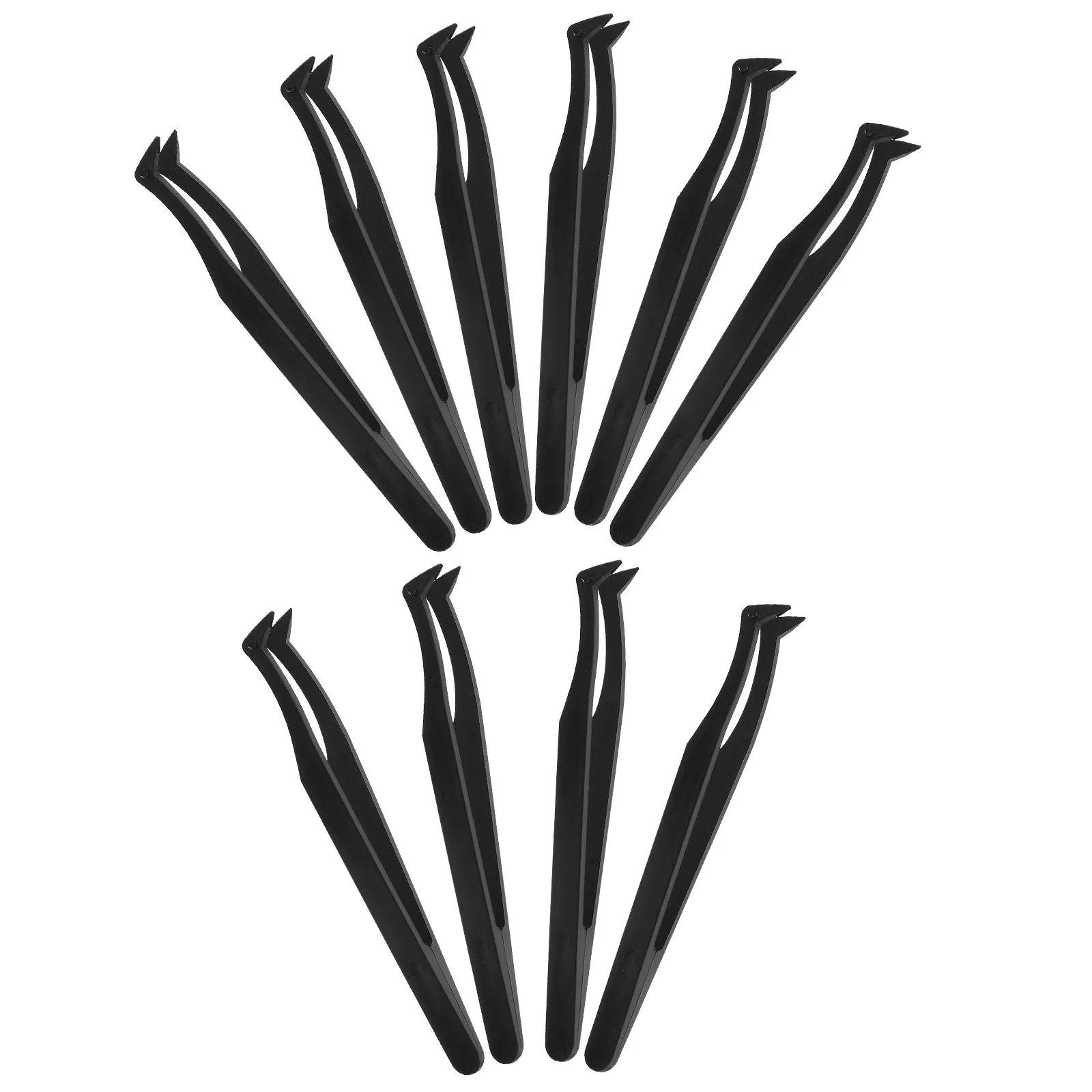 10Pcs Tilted Head Plastic Tweezers Precision Craft Tweezers Bulk Set Ergonomic Handle for Jewelry Making Electronics Art
10Pcs Tilted Head Plastic Tweezers Precision Craft Tweezers Bulk Set Ergonomic Handle for Jewelry Making Electronics Art